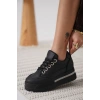 Alice Kadın Siyah Tabanlı Siyah Gizli Topuklu Sneaker