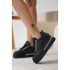 Alice Kadın Siyah Tabanlı Siyah Gizli Topuklu Sneaker
