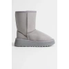 Anisa Kadın Gri Kışlık Kürklü Bot