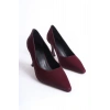 Kadın Bordo Saten Stiletto TR08MS27F