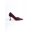 Kadın Bordo Saten Stiletto TR08MS27F