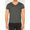 Erkek Basic V Yaka Antrasit Tshirt