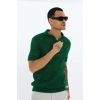Erkek Yeşil Desenli Triko T-shirt