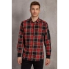 Erkek Kırmızı Ekose Gömlek
