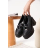 Felice Siyah Gümüş Tokalı Kadın Loafer