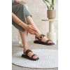 Kadın Acı Kahve 2cm Topuk Boyu Yazlık Rahat Sandalet TR27MY05C