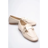 Kadın Bej Şık Tokalı Günlük Ayakkabı TR27MS05B