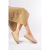 Kadın Bej Triko Jüt Sargı El Yapımı Espadril TR44MY01C