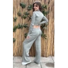 Kadın Gri Triko Takım