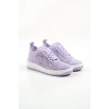 Kadın Lila Örgü Spor Ayakkabı