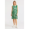 Kadın Yeşil Desenli Elbise