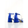 Kadın Saks Mavi Yeni Sezon Topuklu Sandalet