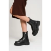 Karma Özel Tasarım Kışlık Siyah Kalın Tabanlı Kadın Bot