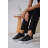 Nova Kadın Gümüş Detaylı Siyah Sneaker