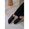 Nova Kadın Gümüş Detaylı Siyah Sneaker