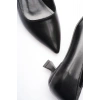 Siyah Kadın Günlük Kısa Topuklu Stiletto Ayakkabı TR20MS03A