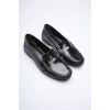 Siyah Parlak Deri Görünümlü Penny Loafer TR88MS02A