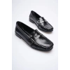 Siyah Parlak Deri Görünümlü Penny Loafer TR88MS02A