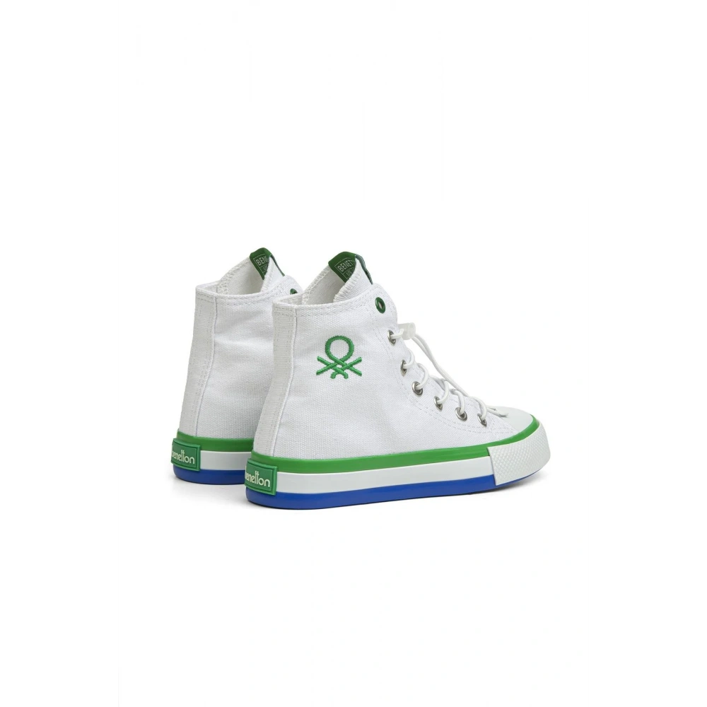 Benetton Çocuk Beyaz-Yeşil Uzun Spor Ayakkabı