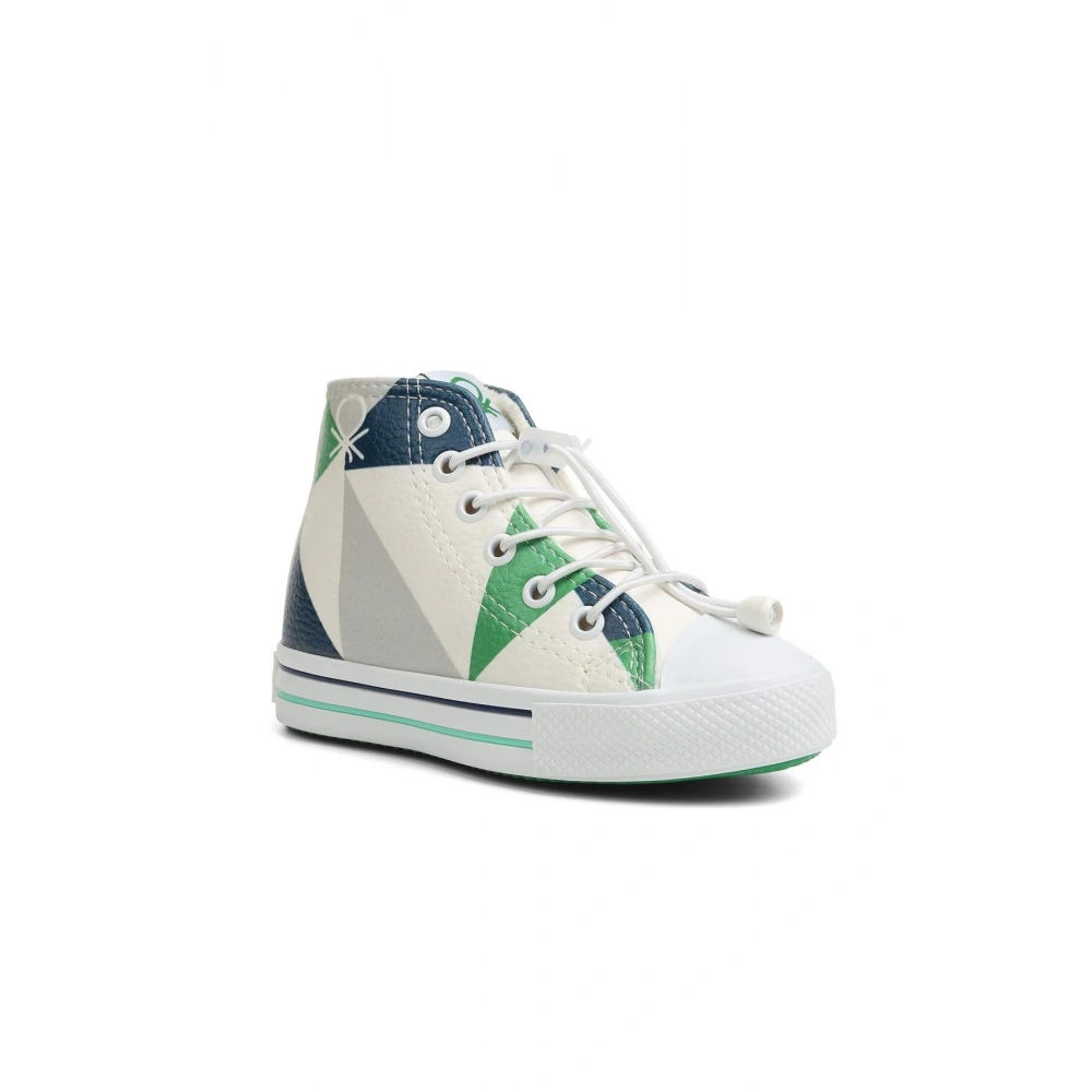 Benetton Çocuk Deri Mavi-Yeşil Spor Ayakkabı