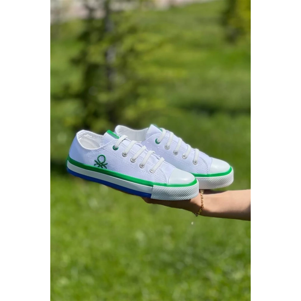 Benetton Çocuk Spor Ayakkabı Beyaz-Yeşil