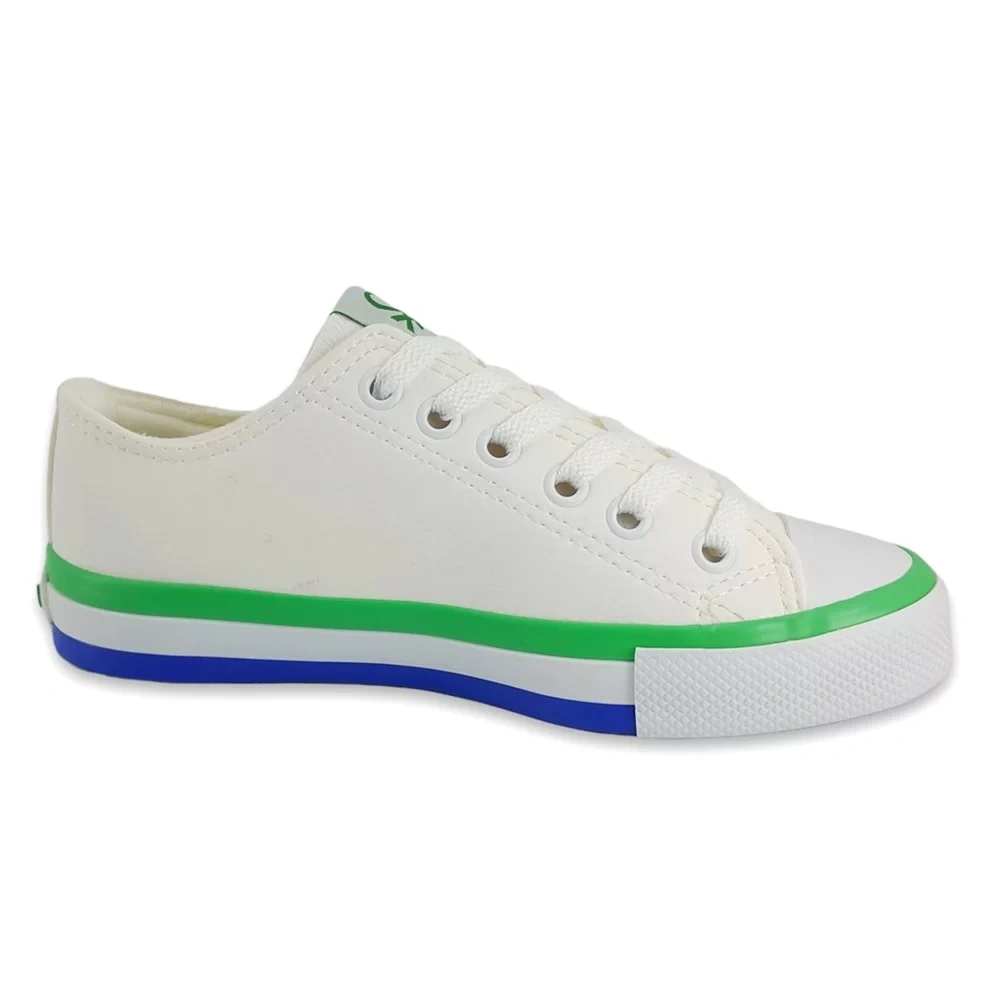 Benetton Çocuk Spor Ayakkabı Beyaz-Yeşil Deri