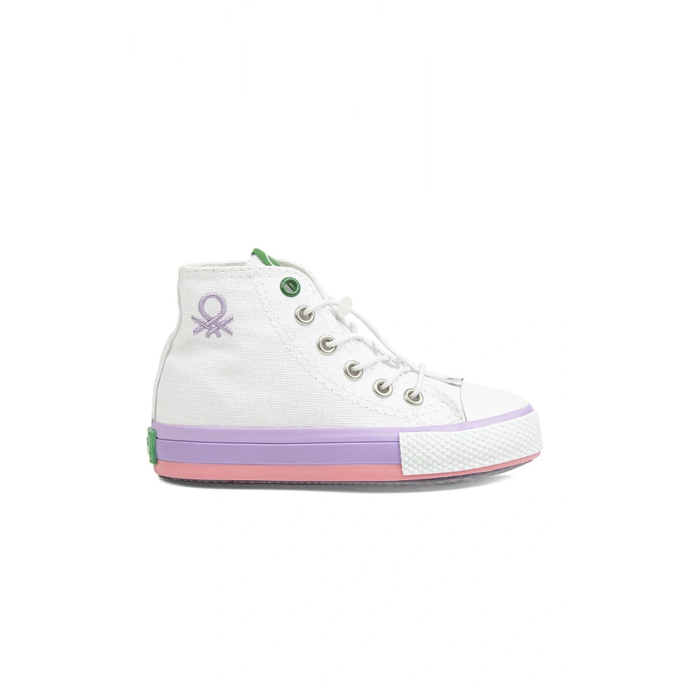 Benetton Çocuk Uzun Spor Ayakkabı Beyaz-Lila