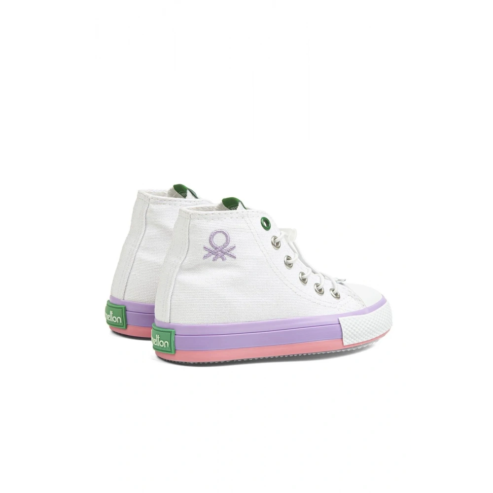 Benetton Çocuk Uzun Spor Ayakkabı Beyaz-Lila