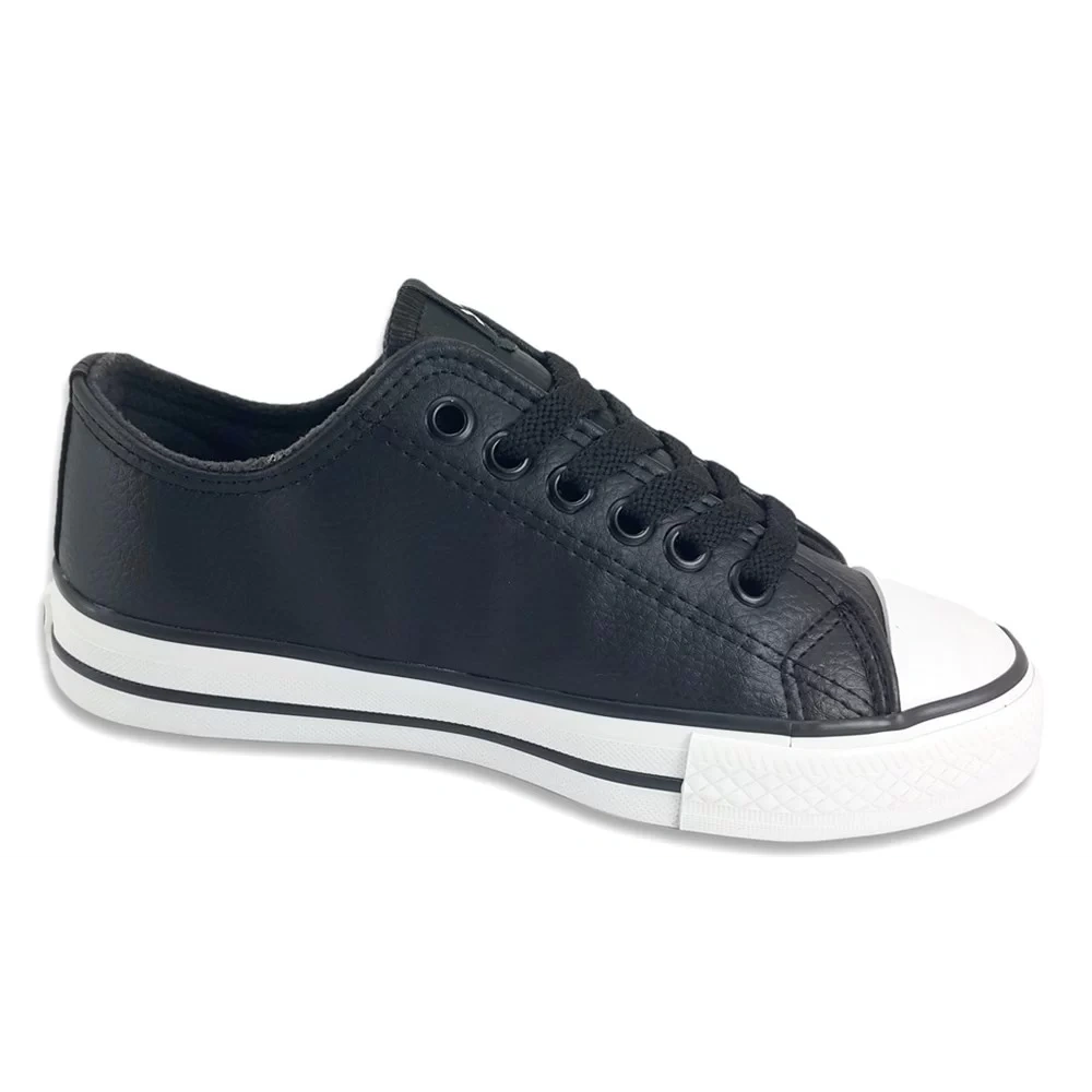 Benetton Erkek Siyah Beyaz Tabanlı Deri Spor Ayakkabı