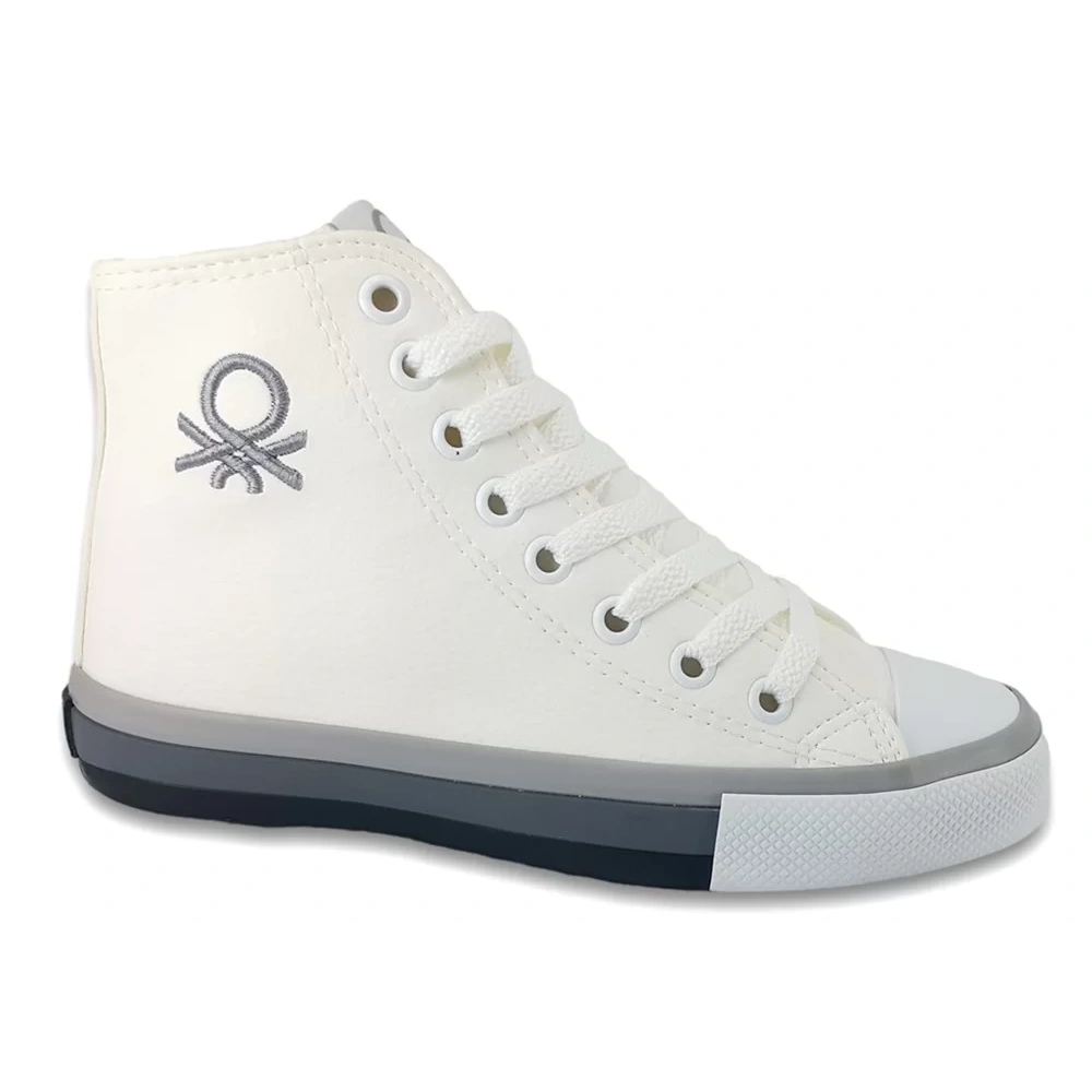 Benetton Kadın Kırık Beyaz Deri Spor Ayakkabı