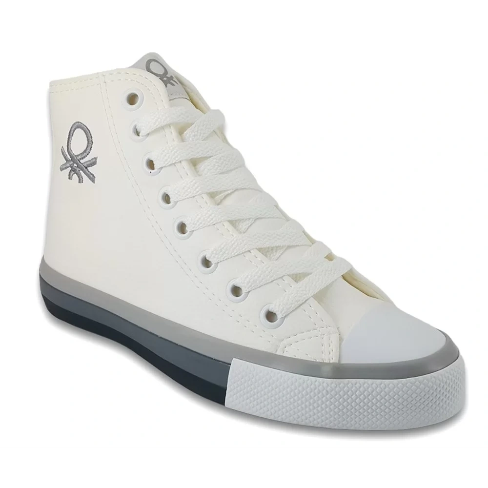 Benetton Kadın Kırık Beyaz Deri Spor Ayakkabı