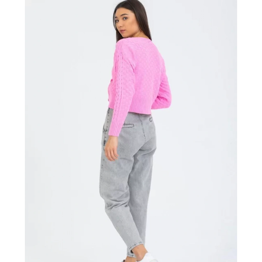 Kadın Pembe Triko Hırka