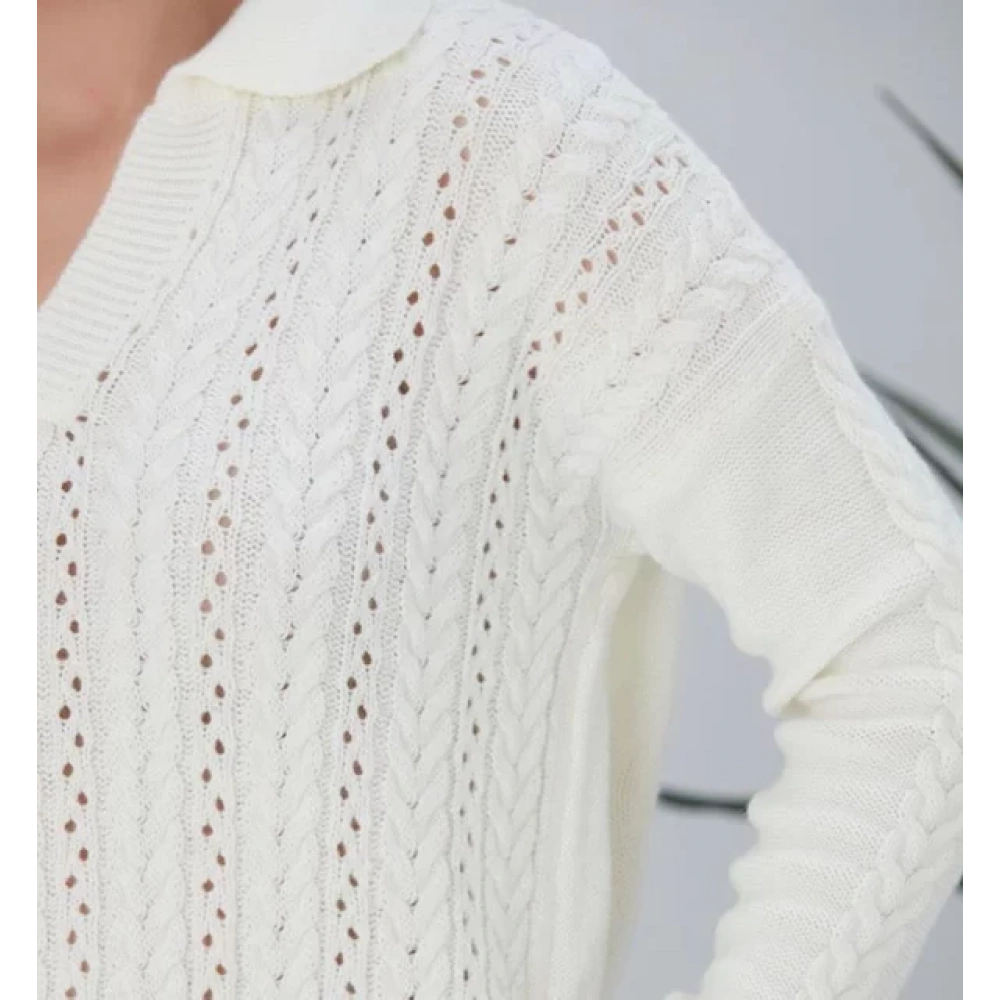 Kadın Beyaz Triko Kazak