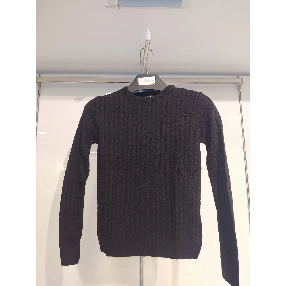 Kadın Siyah Triko Kazak