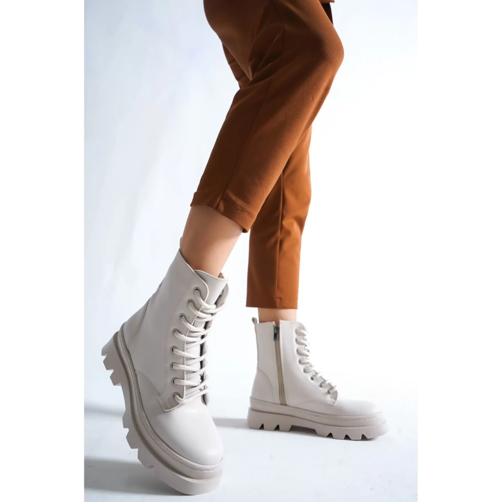 Kadın Ten Rengi Bağcıklı Bot