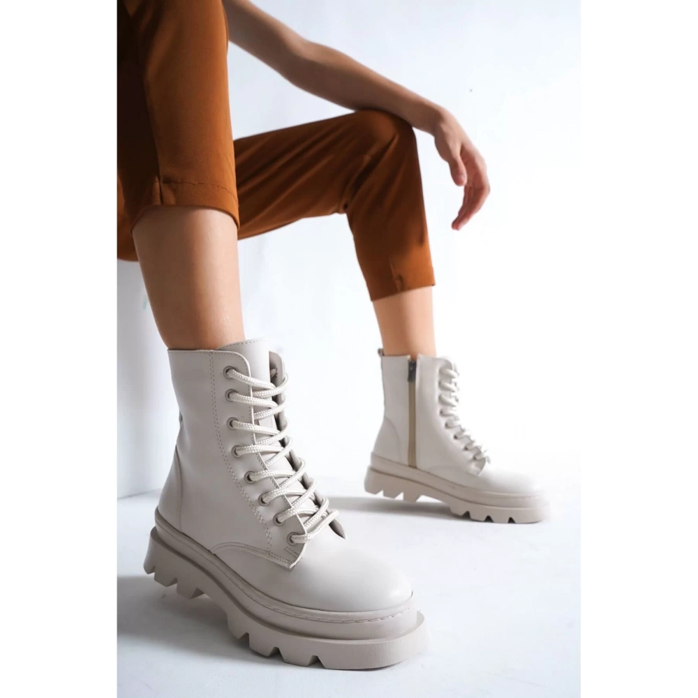 Kadın Ten Rengi Bağcıklı Bot