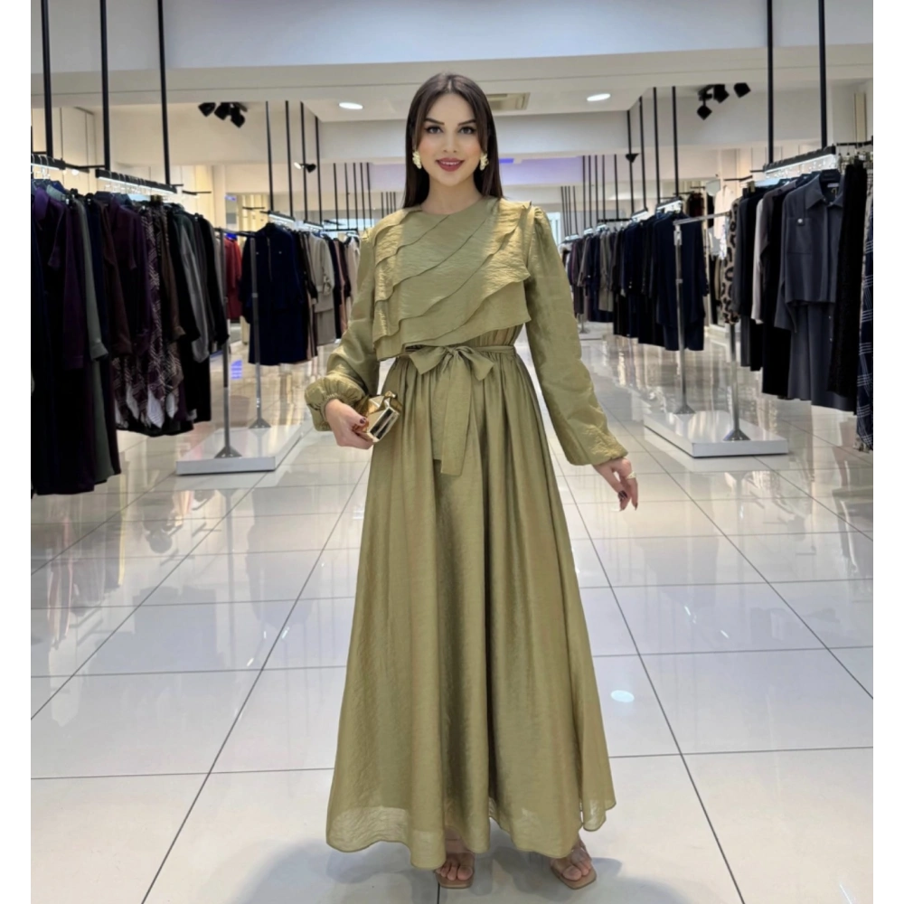 Kadın Yeşil Uzun Elbise
