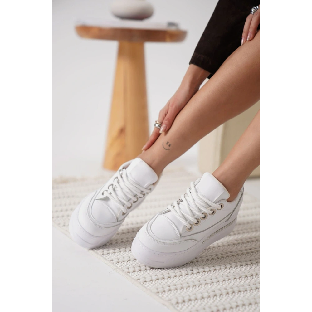Alice Beyaz Kadın Gizli Topuklu Sneaker