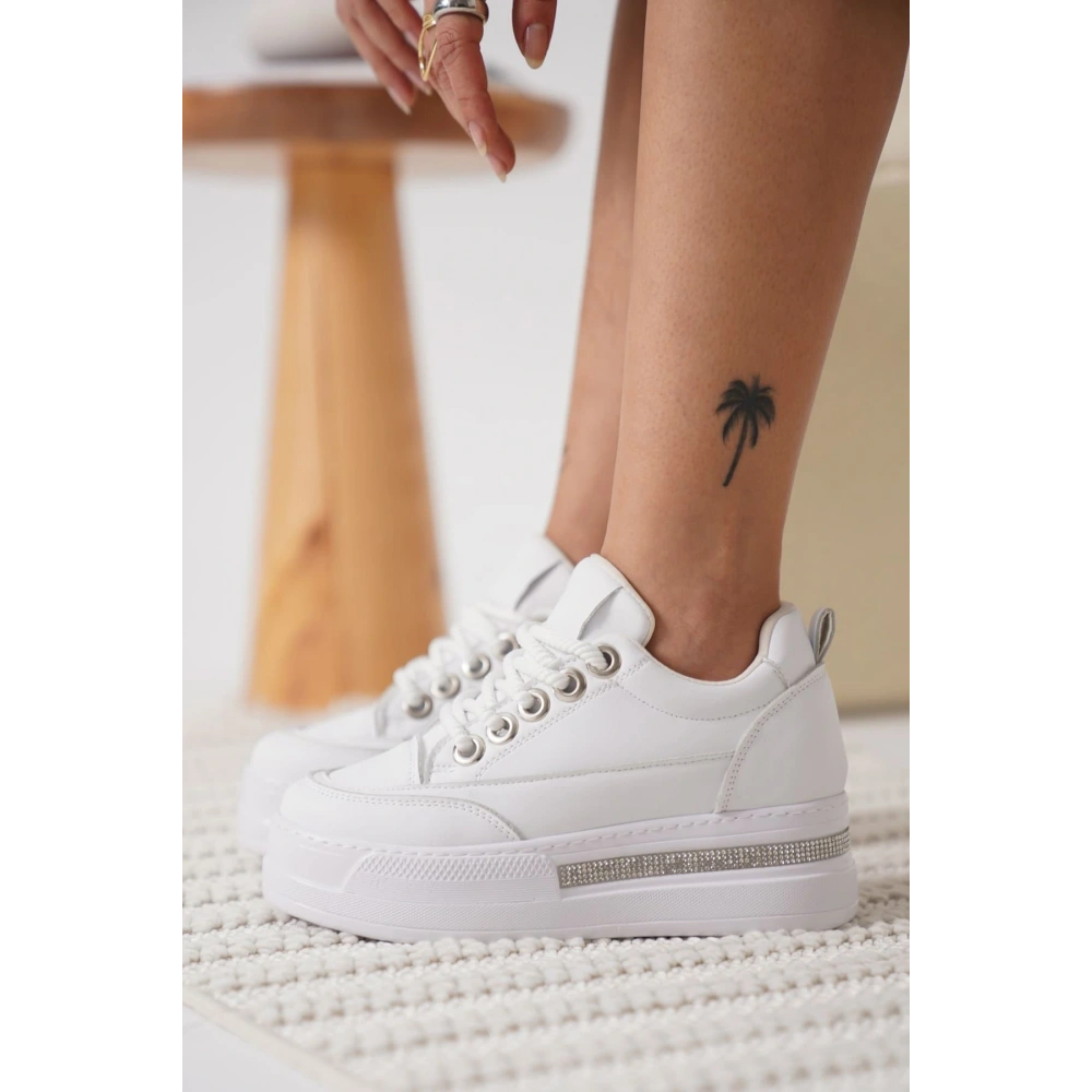 Alice Beyaz Kadın Gizli Topuklu Sneaker