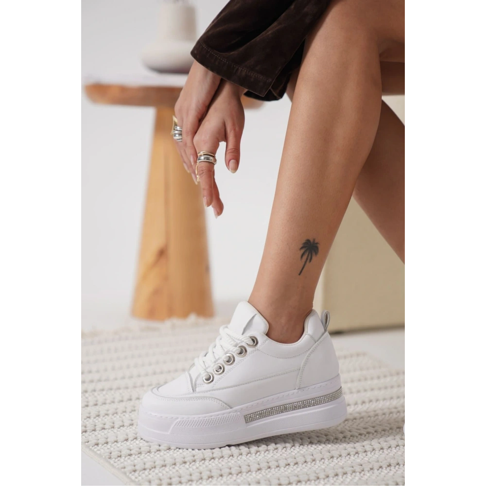 Alice Beyaz Kadın Gizli Topuklu Sneaker