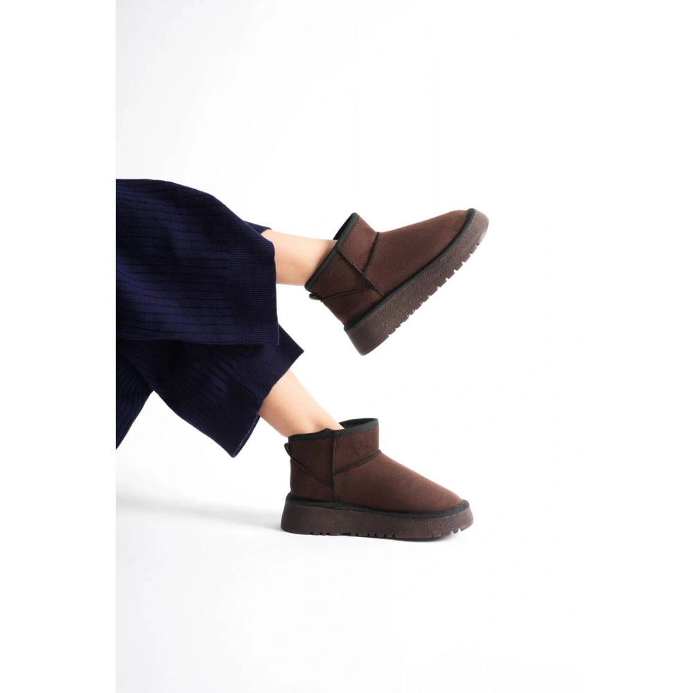 Alina Kadın Acı Kahve Kışlık Kürklü Bot