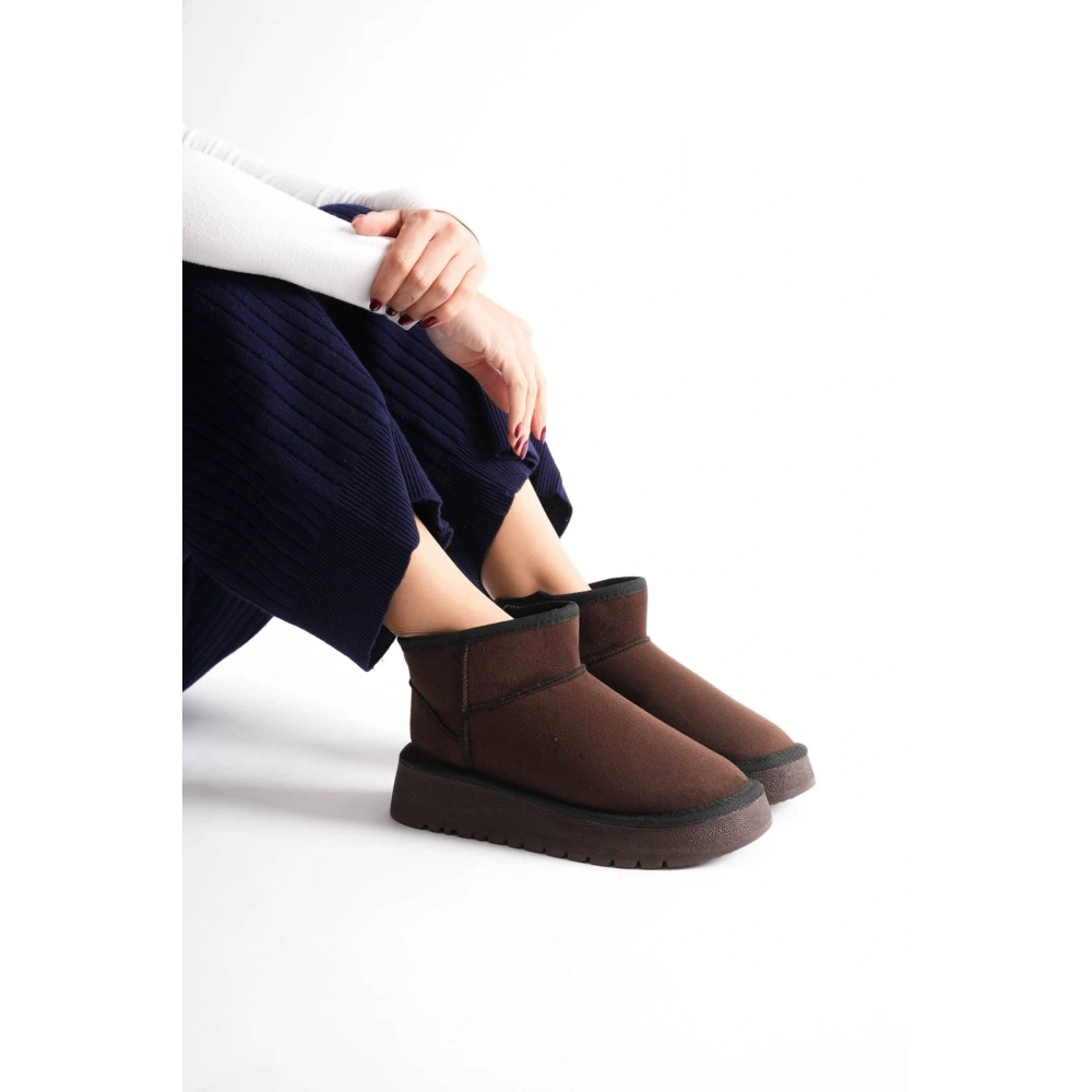 Alina Kadın Acı Kahve Kışlık Kürklü Bot