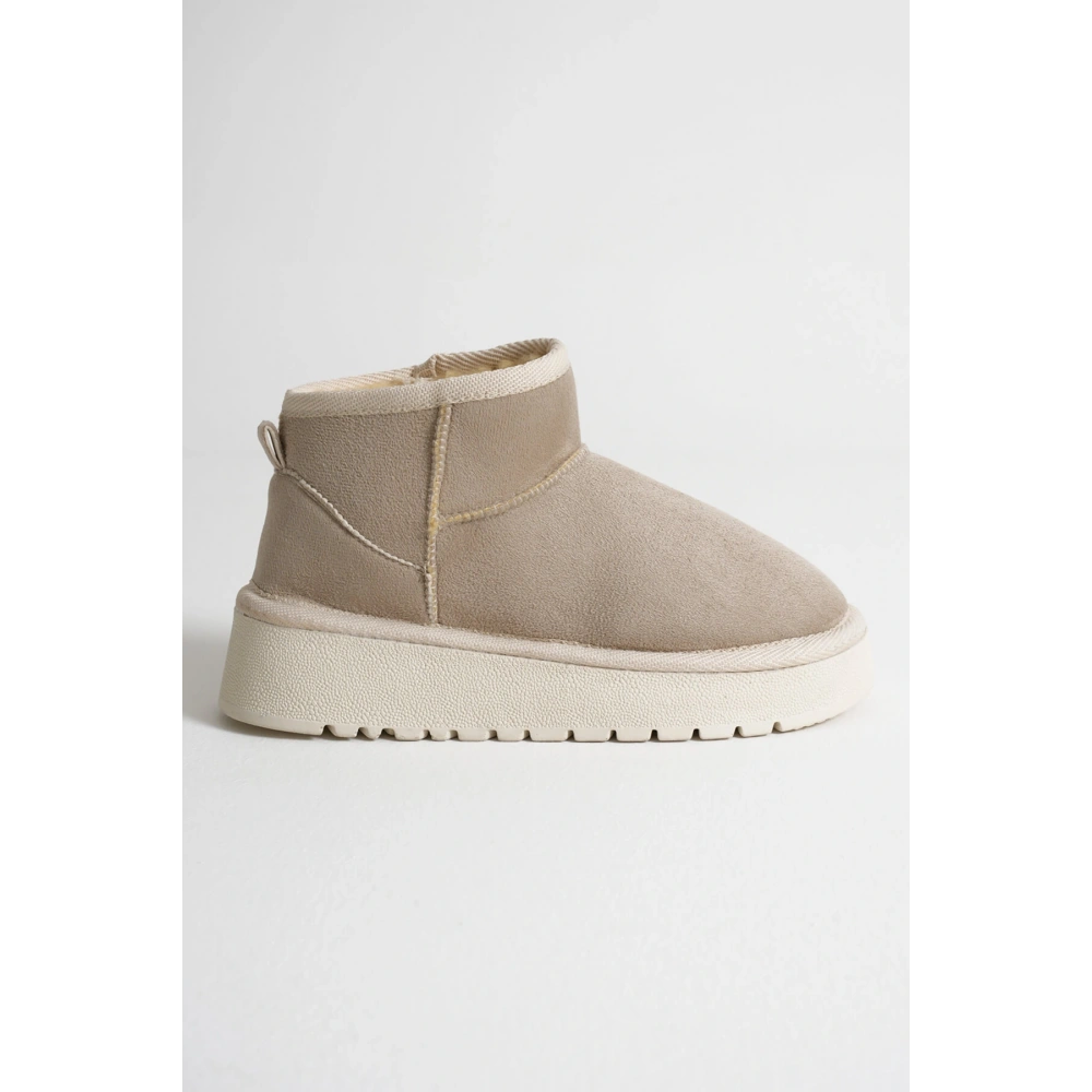 Alina Kadın Bej Kışlık Kürklü Bot