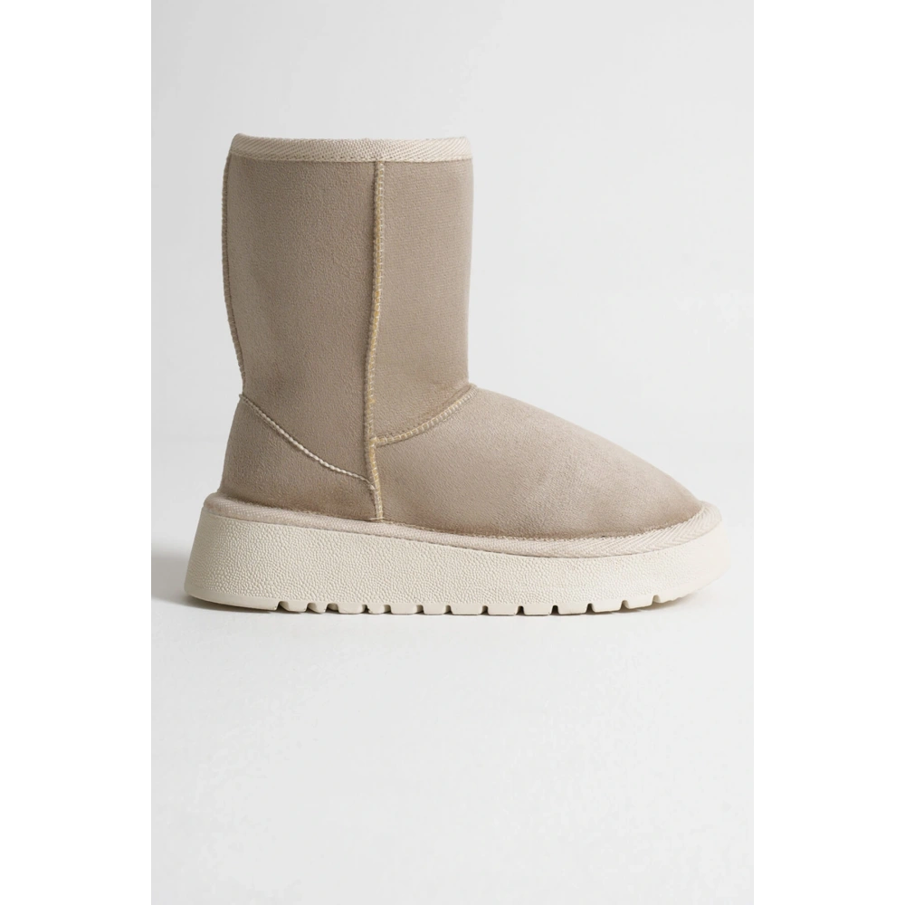 Anisa Kadın Bej Kışlık Kürklü Bot