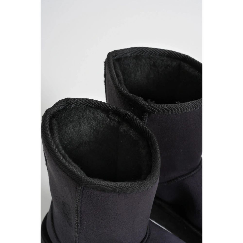 Anisa Kadın Siyah Kışlık Kürklü Bot