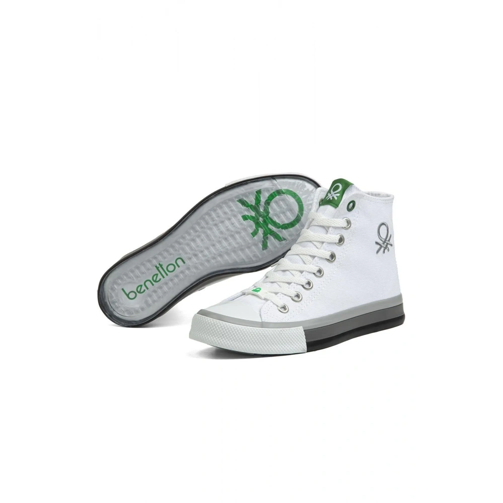 Benetton Kadın Kırık Beyaz Uzun Spor Ayakkabı