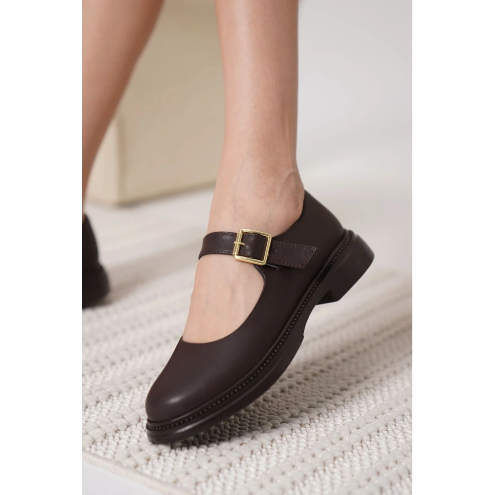 Briana Acı Kahve Gunluk Mary Jane Ayakkabı