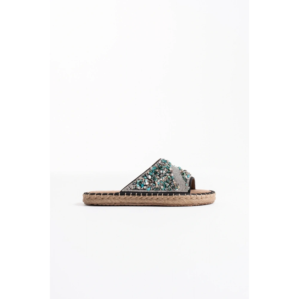 Dennis Kadın Siyah Taş İşlemeli Terlik