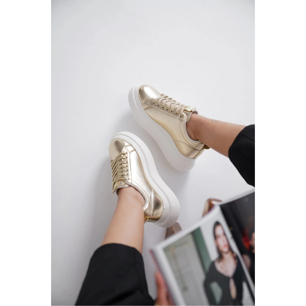 Dina Kadın Altın Sneaker