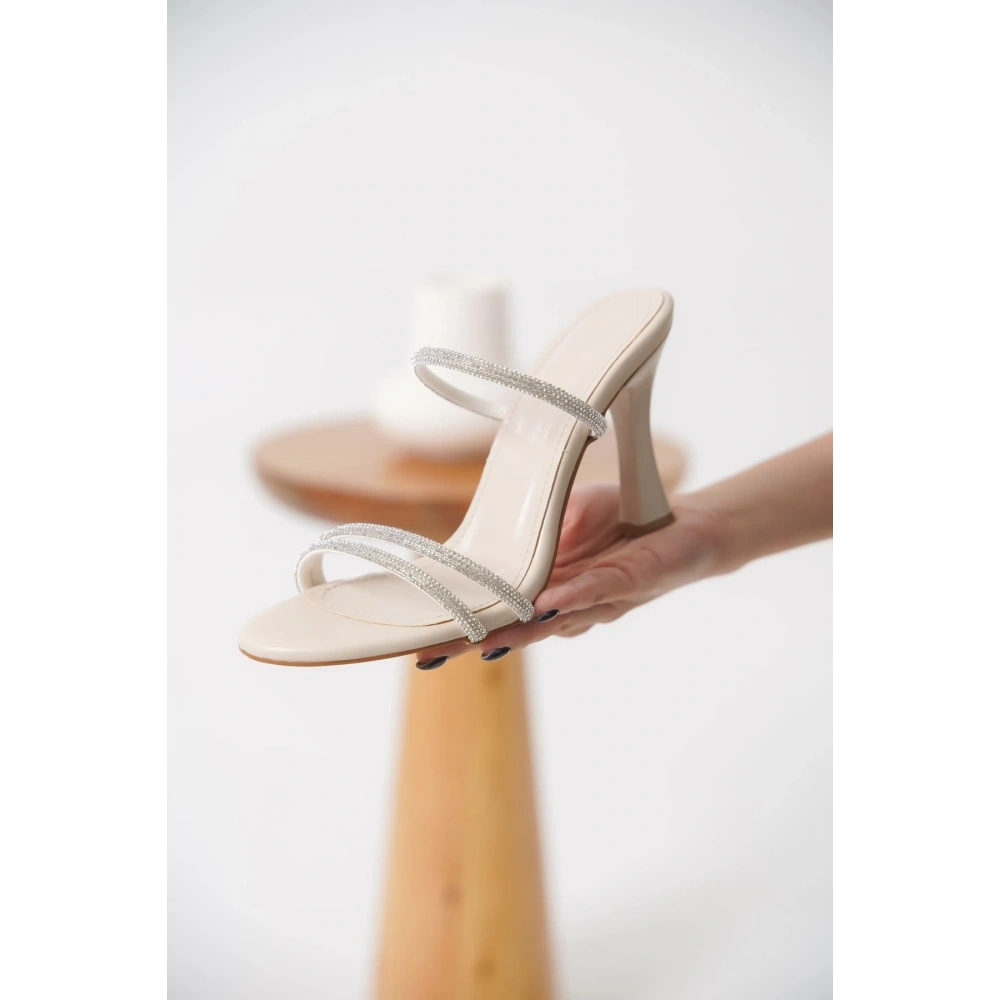 Topuklu Bej Kadın Terlik TR20MY24C